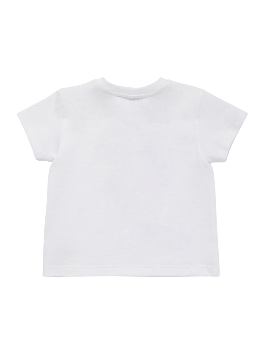 Shop Dolce & Gabbana Printed Cotton Jersey T-shirt In Weiss
