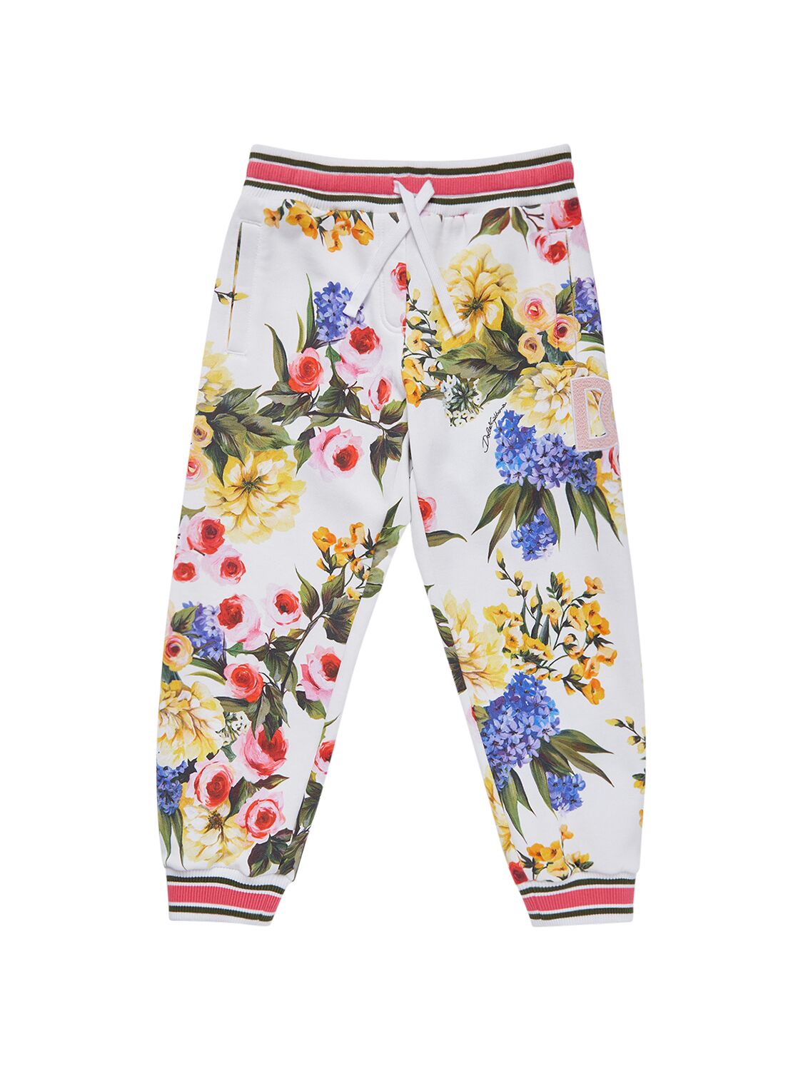 Image of Printed Cotton Jersey Sweatpants