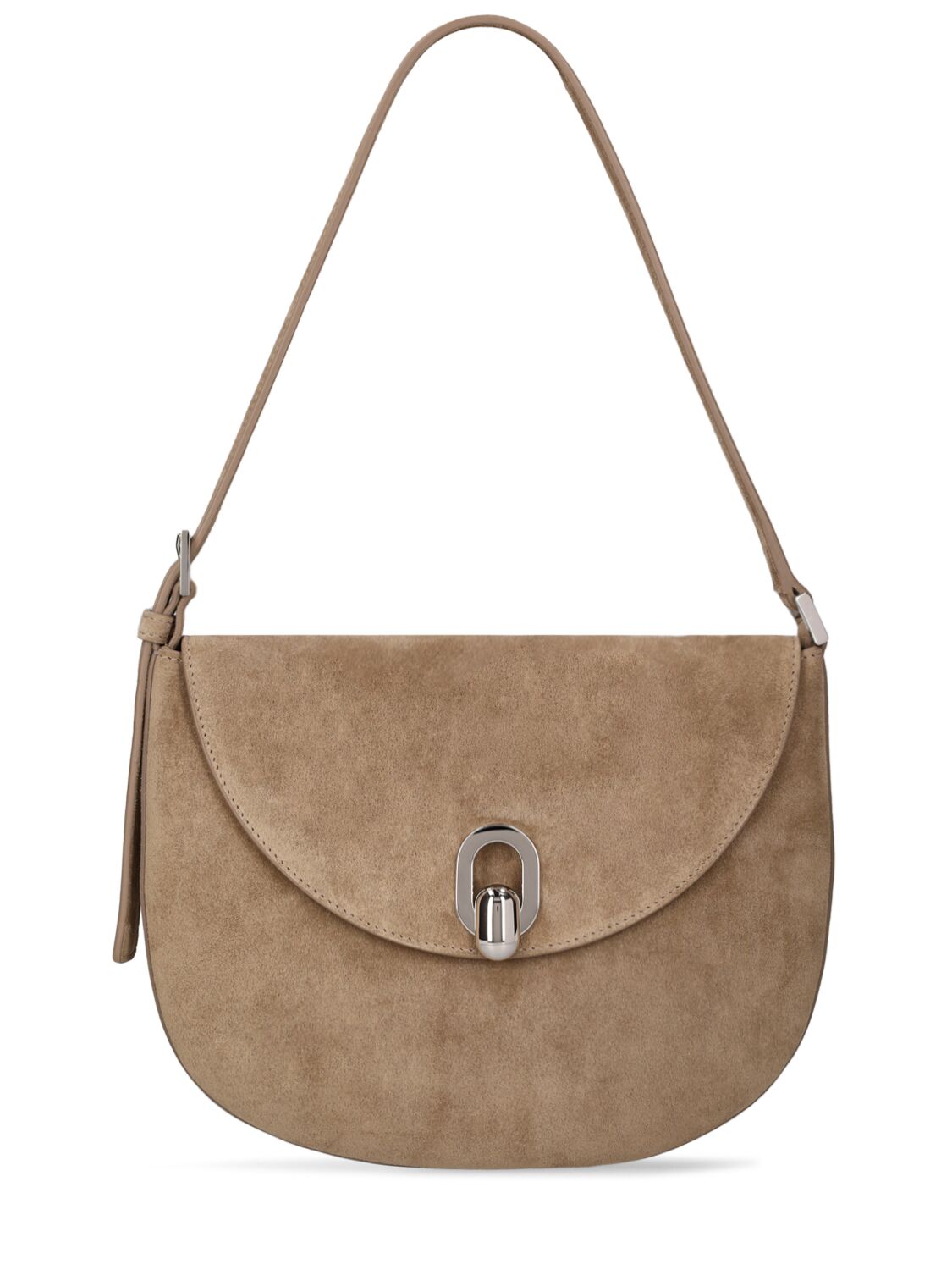 Image of The Small Tondo Suede Hobo Bag