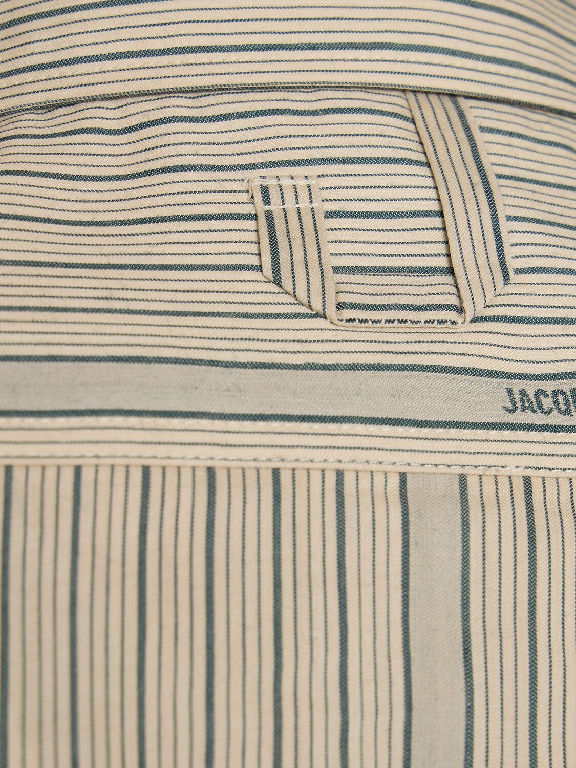 Shop Jacquemus La Chemise De Costume Striped Silk Shirt In Multi,beige