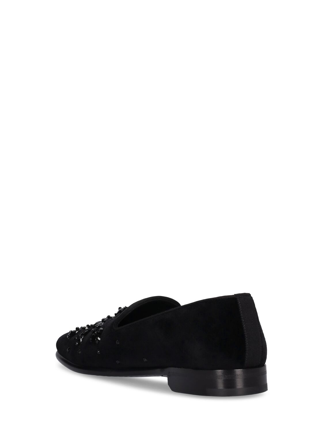 Shop Dolce & Gabbana Elegant Embroidered Slippers In Black