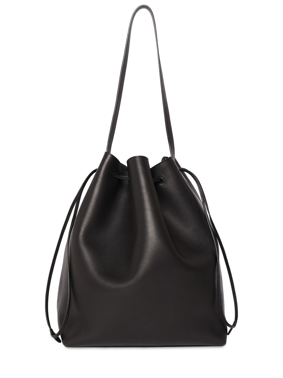Shop The Row Belvedere Saddle Leather Shoulder Bag In Black