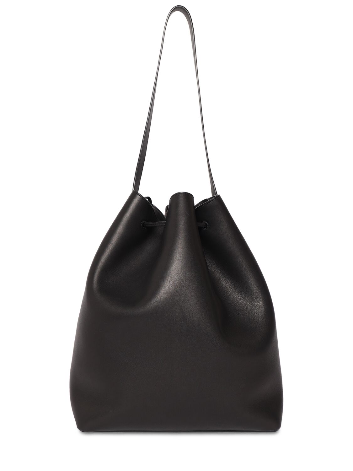Shop The Row Belvedere Saddle Leather Shoulder Bag In Black