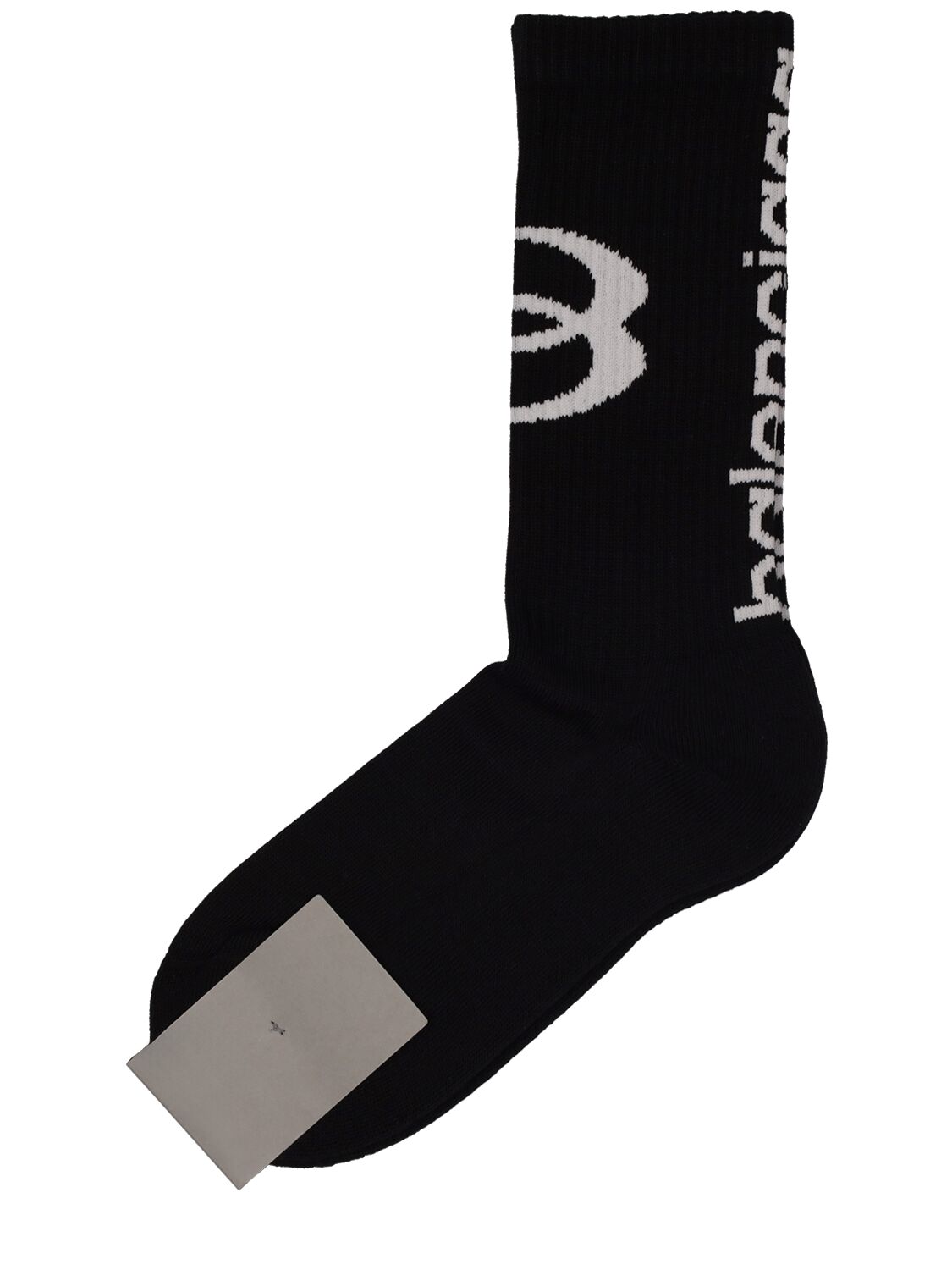 Shop Balenciaga Unity Cotton Blend Socks In Black