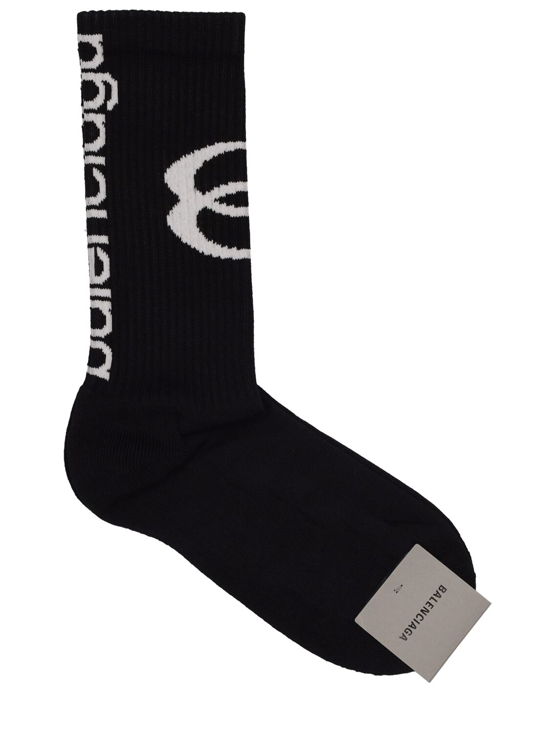 Shop Balenciaga Unity Cotton Blend Socks In Black