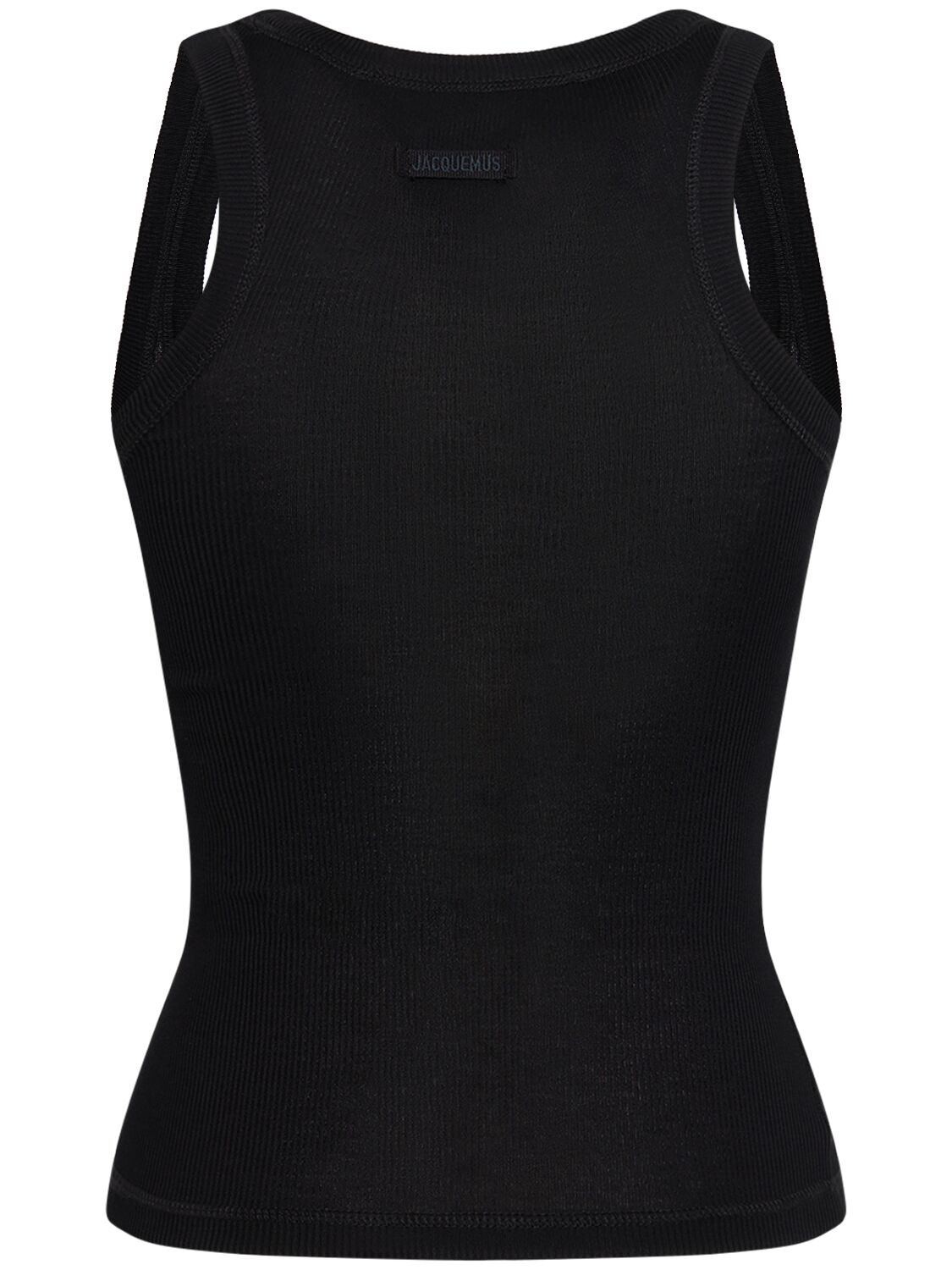 Shop Jacquemus Le Debardeur Gros Grain Sleeveless Top In Black