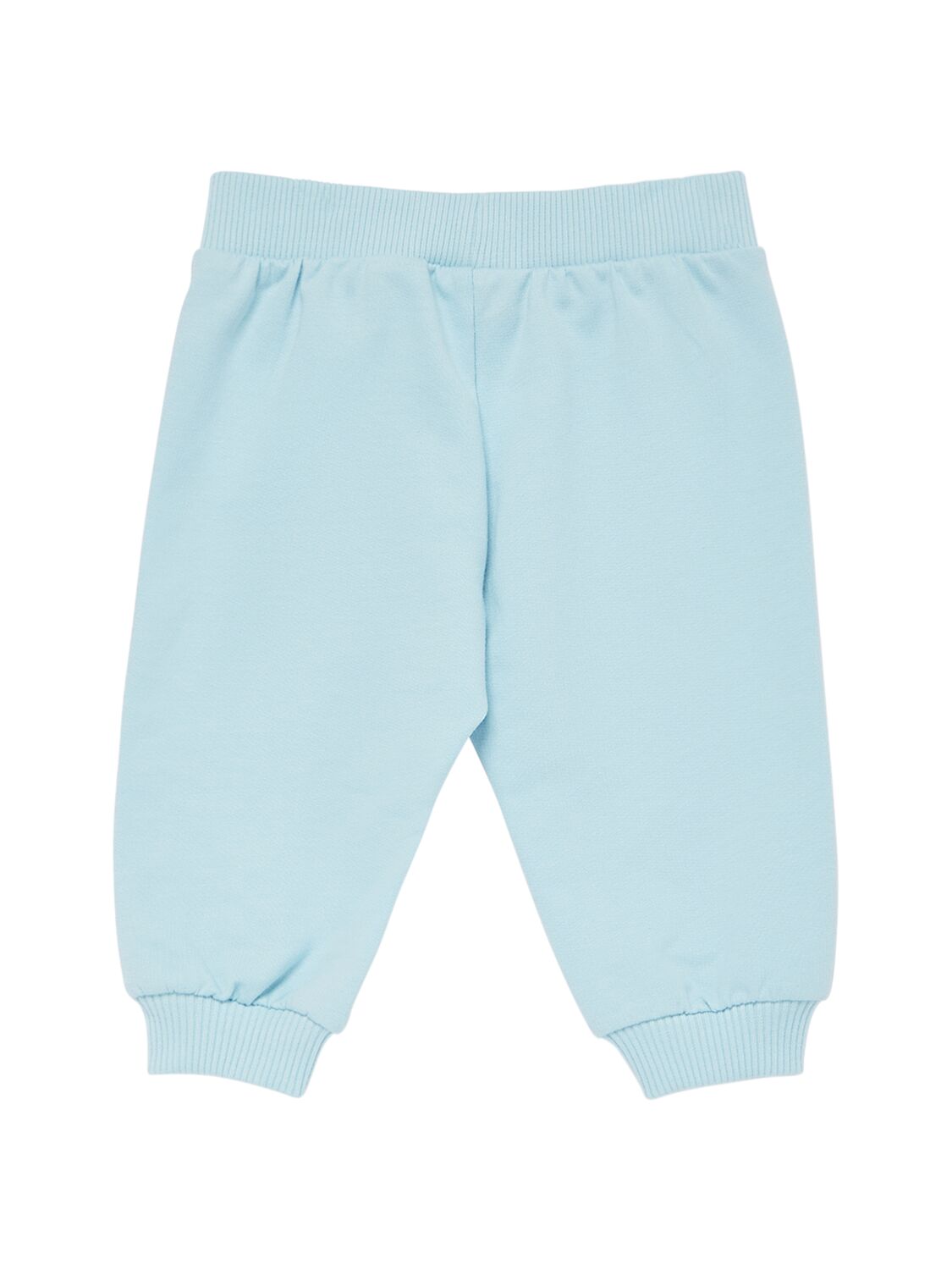 Shop Moschino Cotton Sweatpants In Blue Sky
