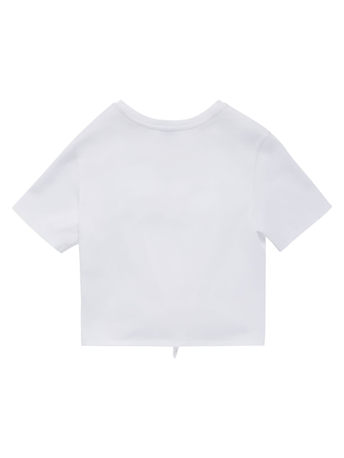Shop Dolce & Gabbana Cotton T-shirt W/ Knot In Weiss