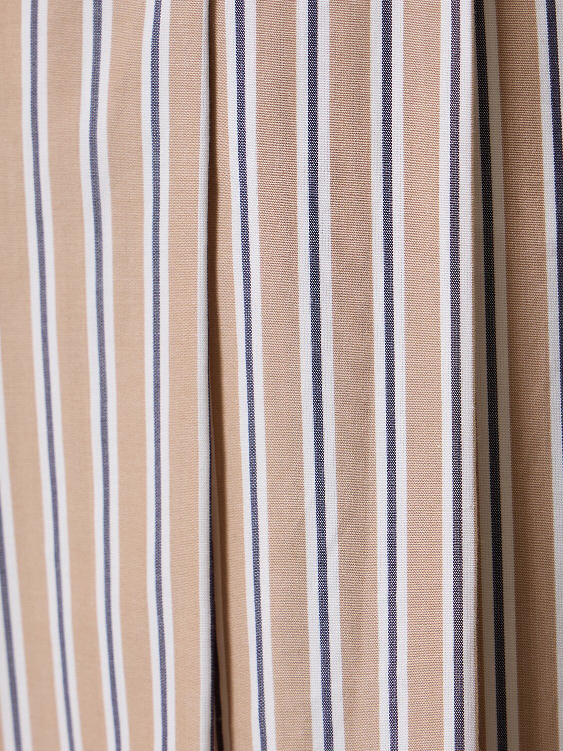 Shop Alberta Ferretti Striped Poplin Belted Wide Pants In Multi,beige