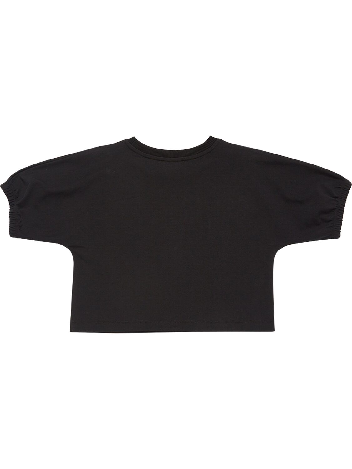 Shop Moschino Cotton Jersey Cropped T-shirt & Shorts In Black