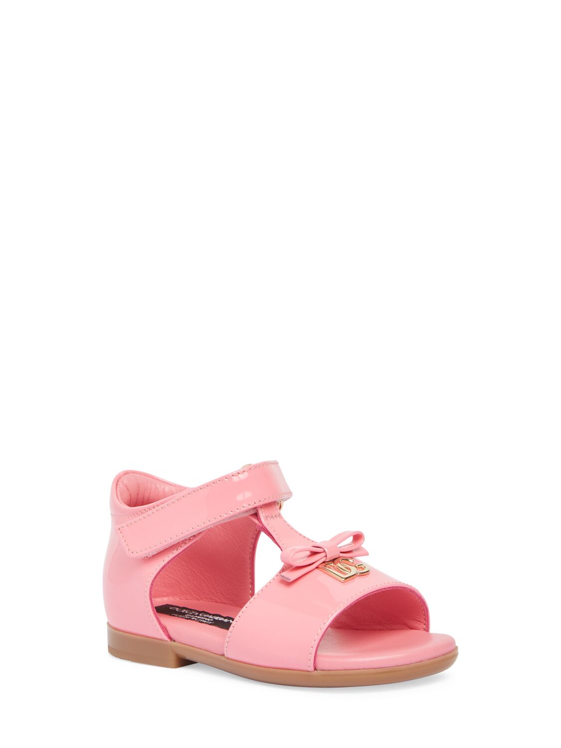 Shop Dolce & Gabbana Patent Leather Sandals In Rosa