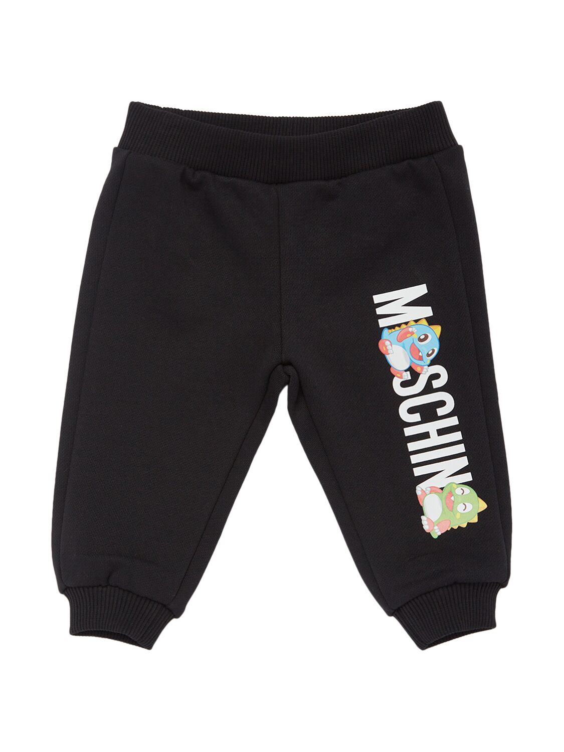 Shop Moschino Cotton Crewneck Sweatshirt & Sweatpants In Black