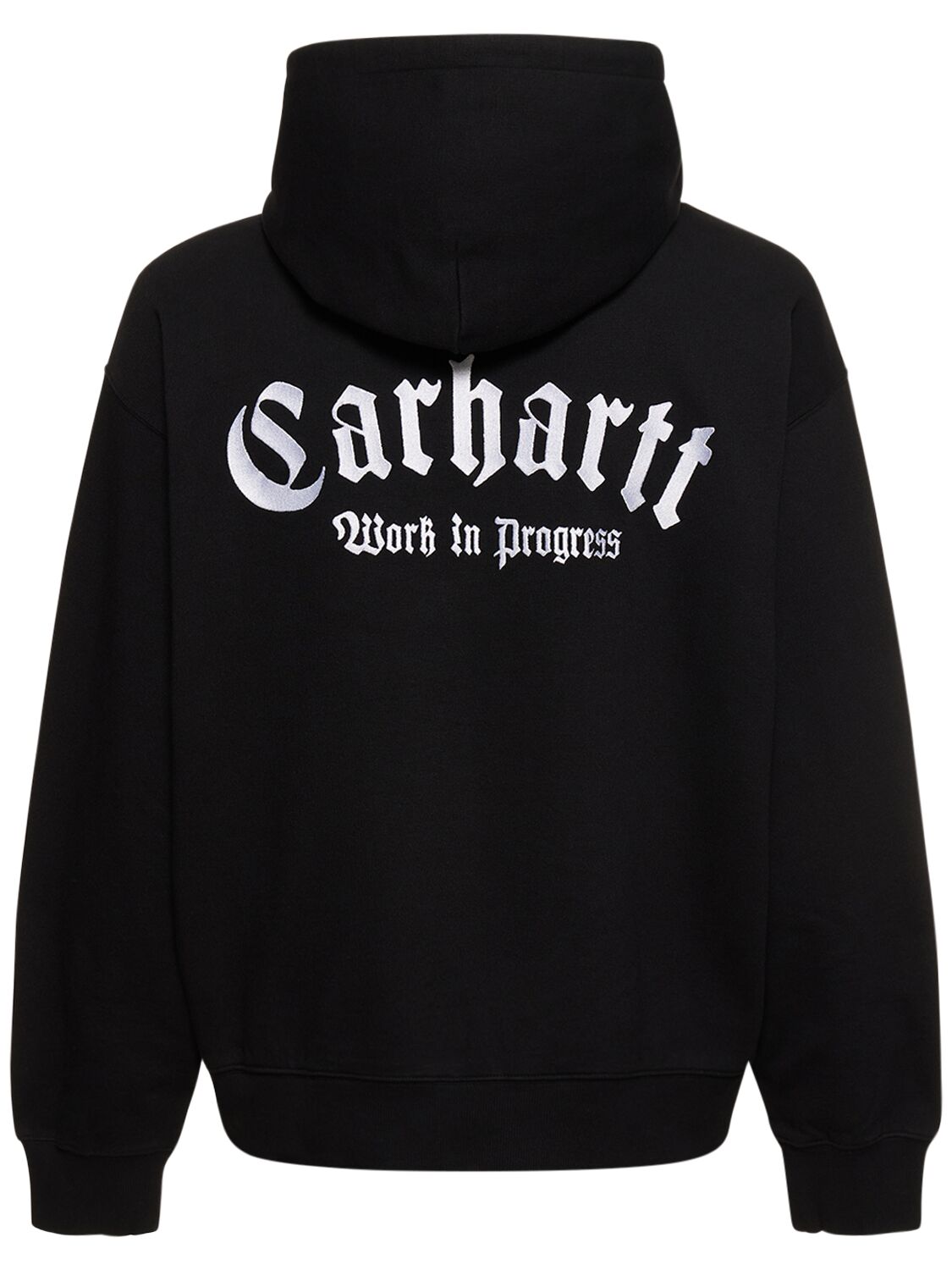 Shop Carhartt Onyx Script Hooded Sweatshirt In Black,white