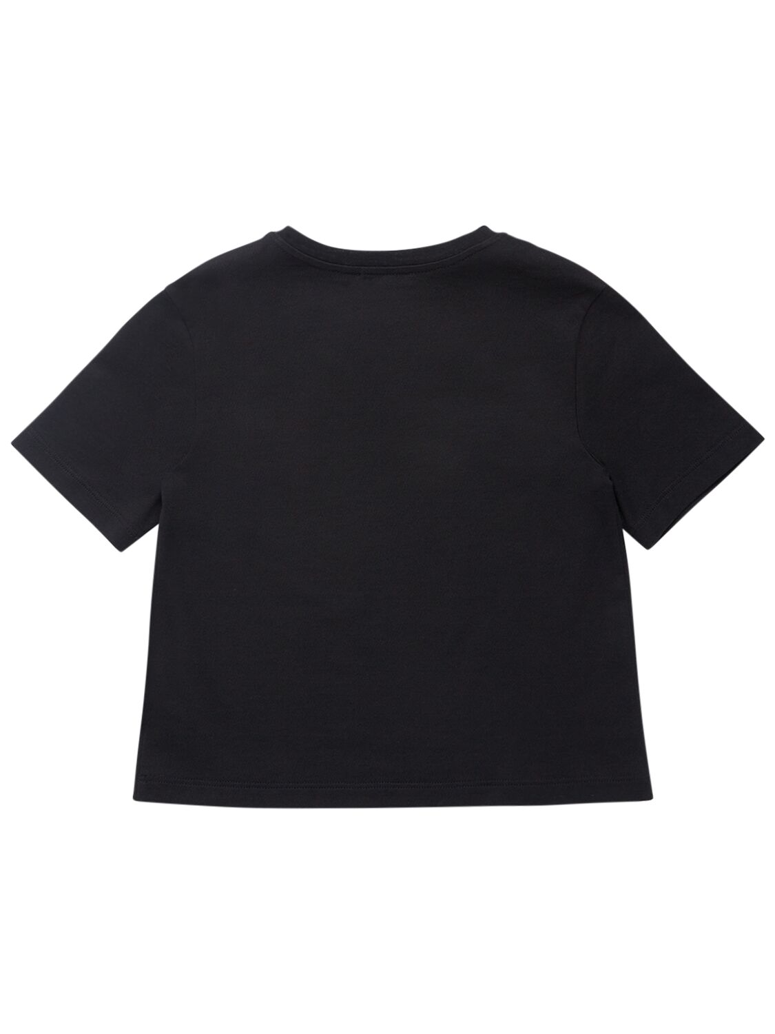 Shop Dolce & Gabbana Embroidered Cotton Jersey T-shirt In Schwarz