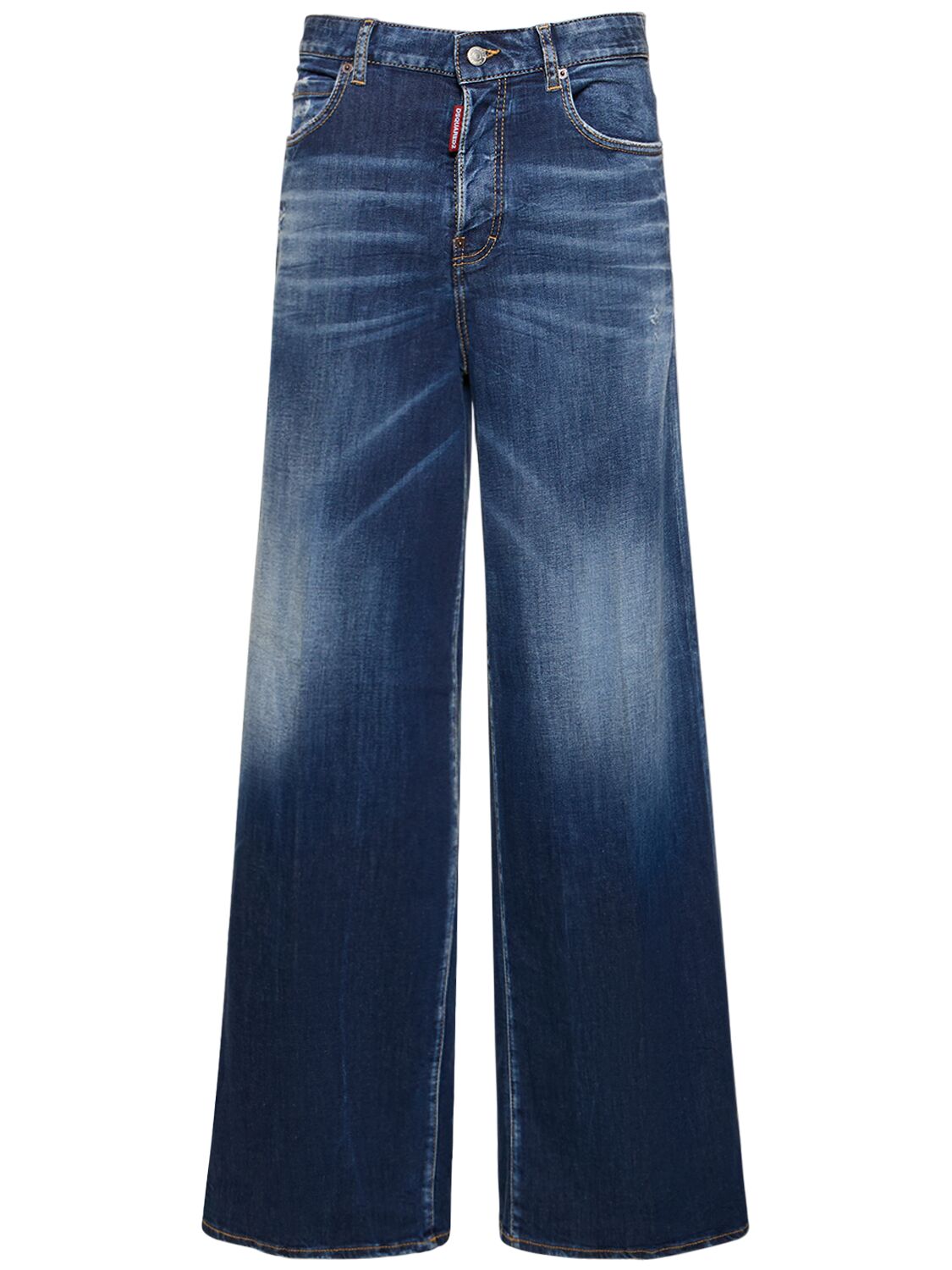 Image of Traveller Midrise Denim Wide Jeans