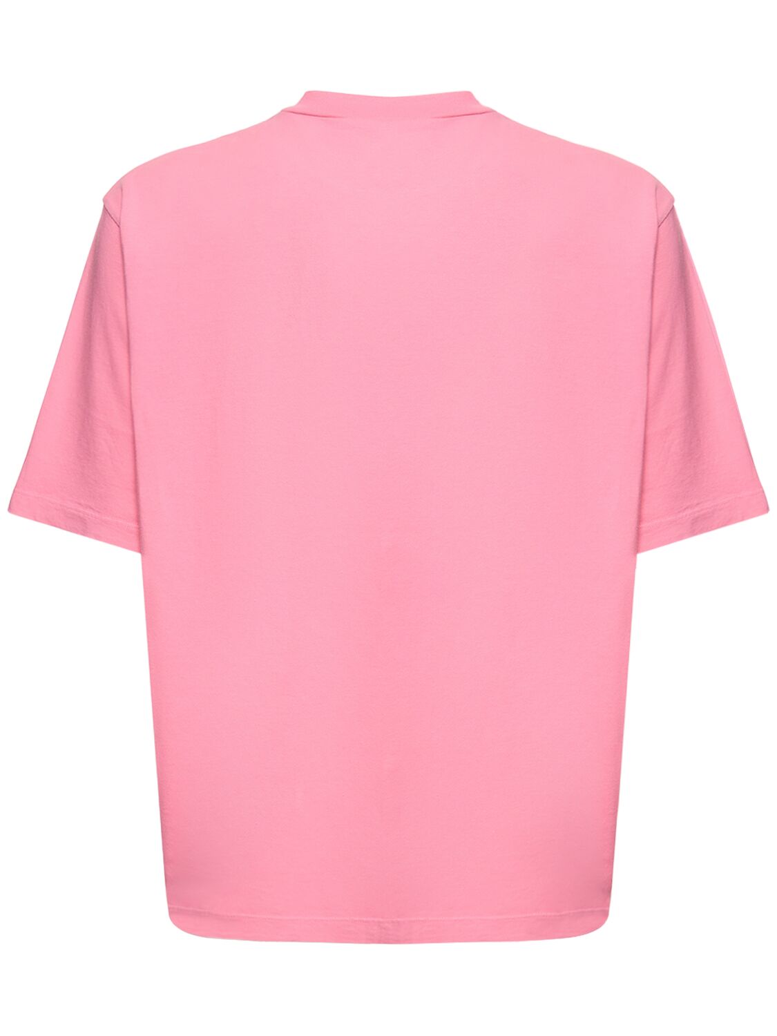 Shop Dsquared2 Loose Fit Printed Cotton T-shirt In Rosa