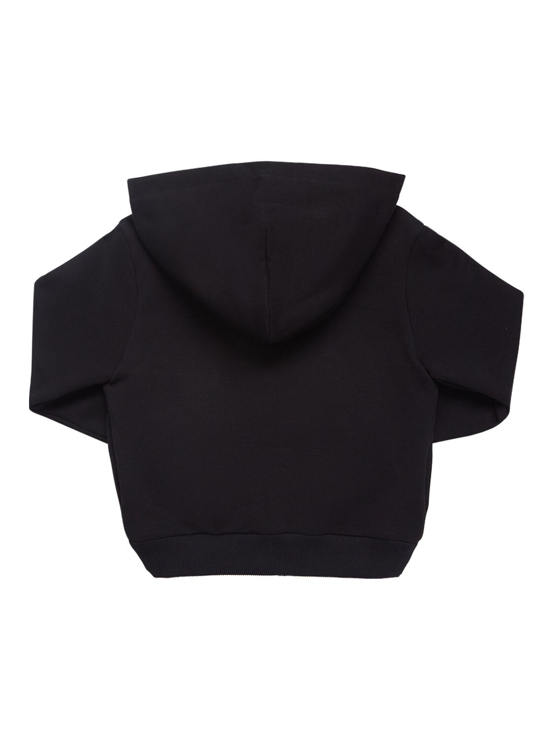 Shop Dolce & Gabbana Cotton Zip-up Hoodie W/logo In Schwarz
