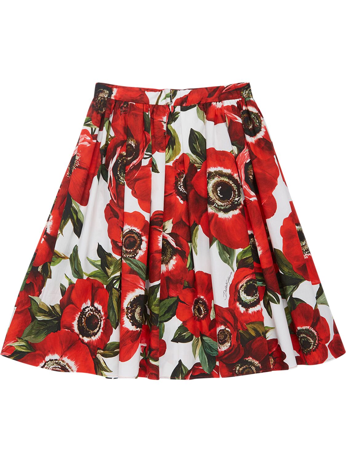 Shop Dolce & Gabbana Printed Cotton Jersey Skirt In Weiss
