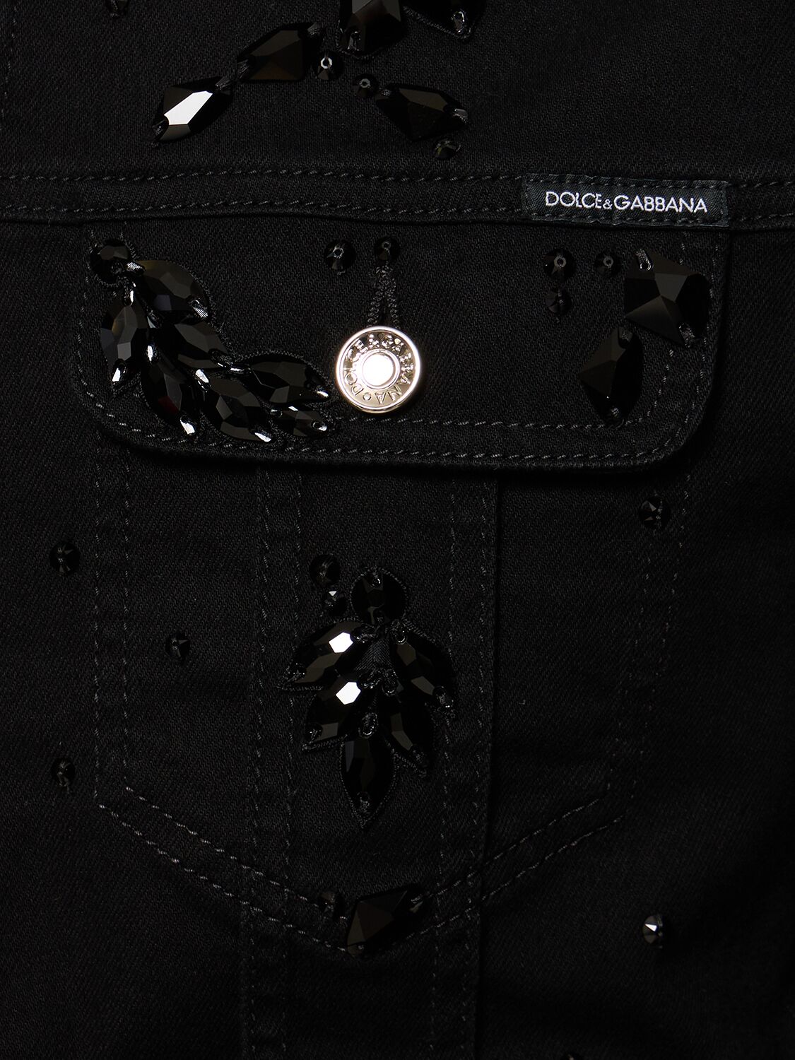 Shop Dolce & Gabbana Stretch Denim Jacket In 블랙
