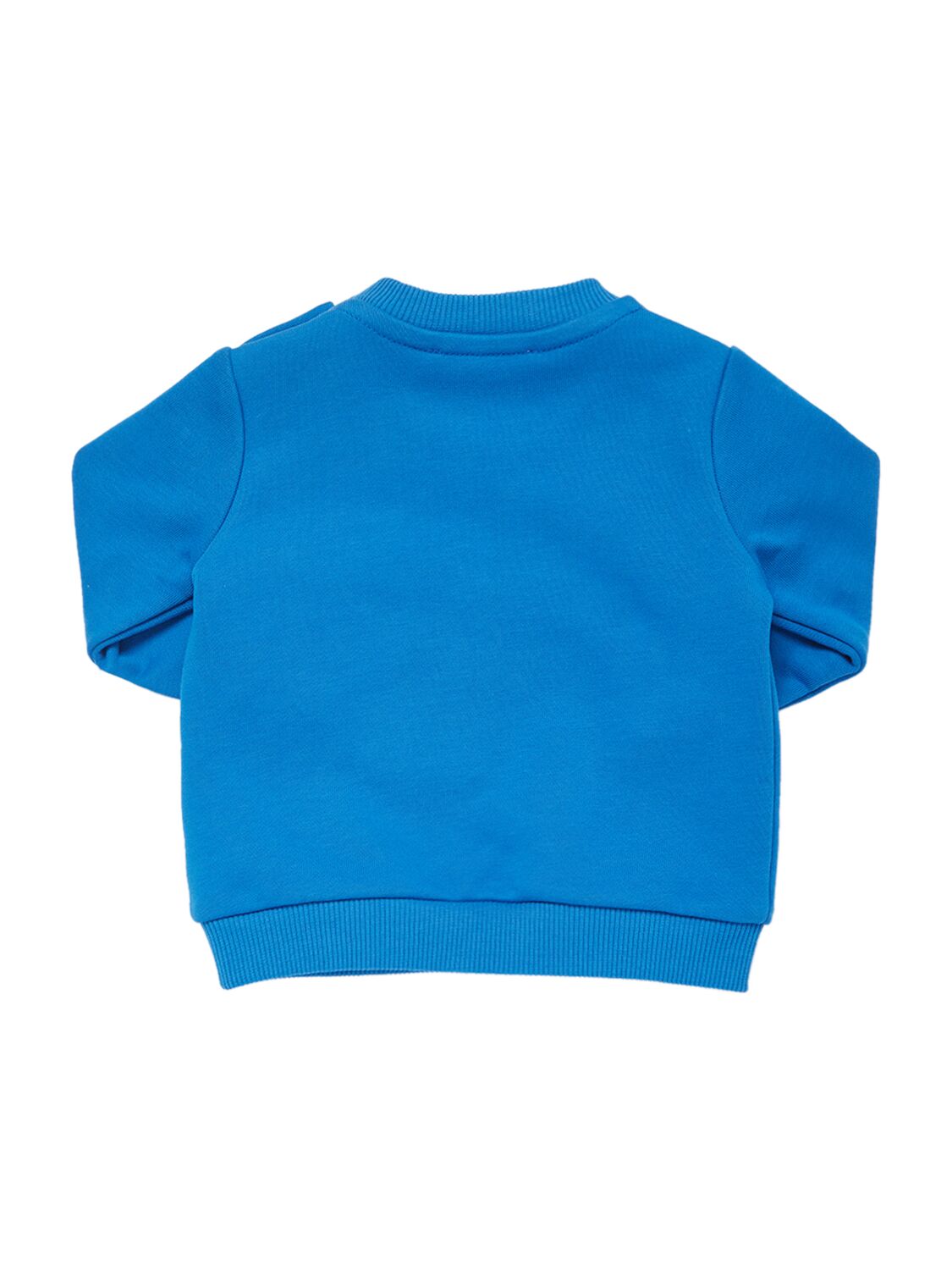Shop Moschino Cotton Crewneck Sweatshirt In Blue