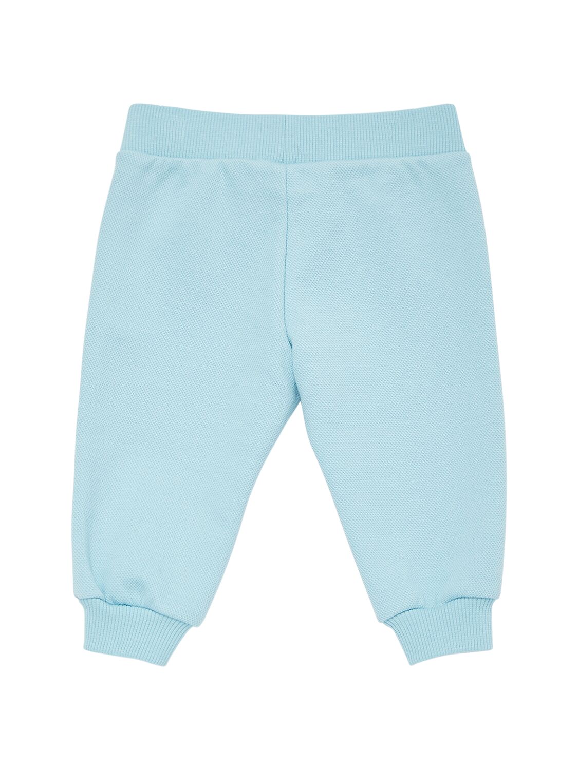 Shop Moschino Cotton Piquet Sweatshirt & Pants In Blue Sky