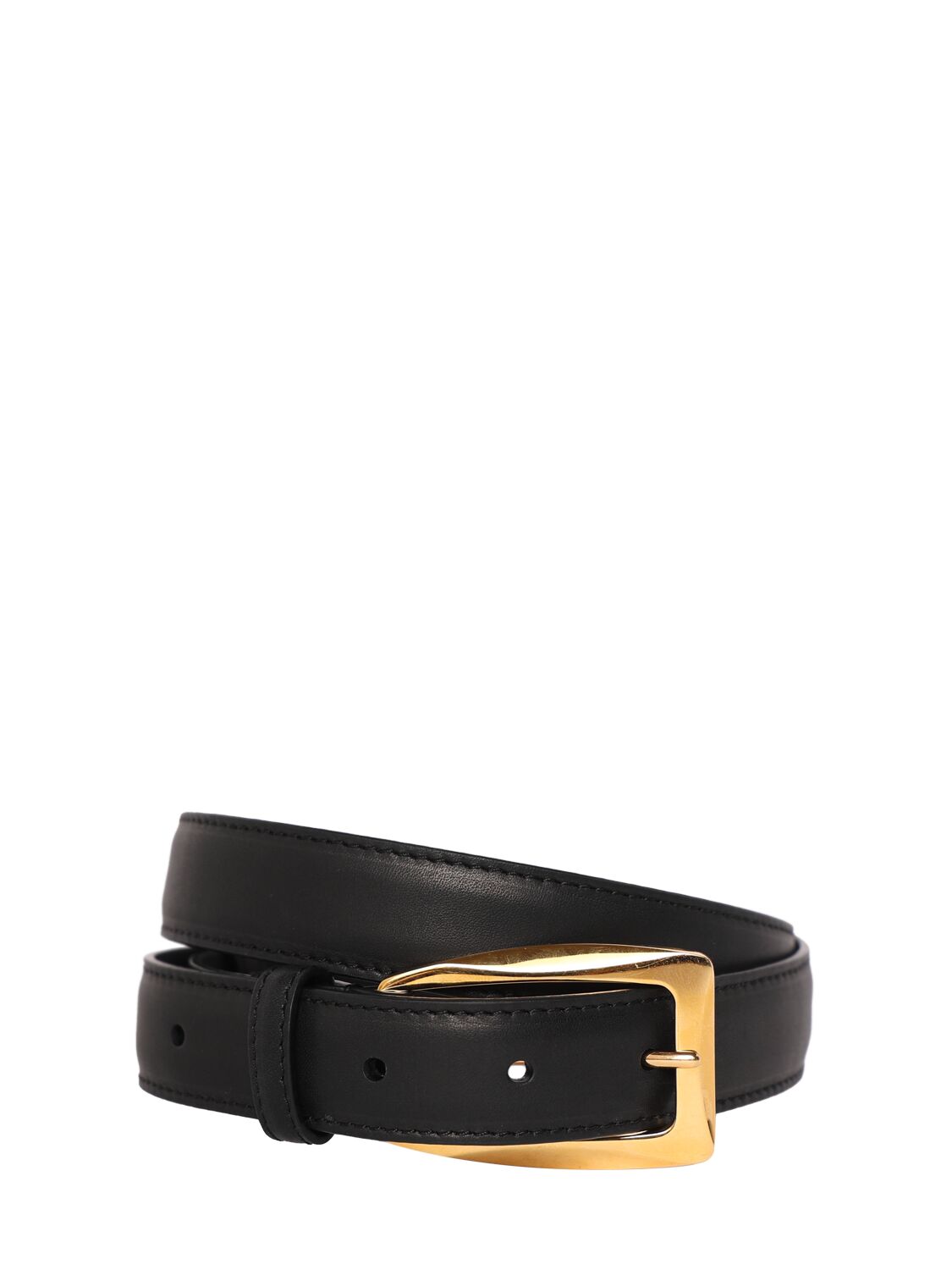 The Row Arco Leather Belt In Black
