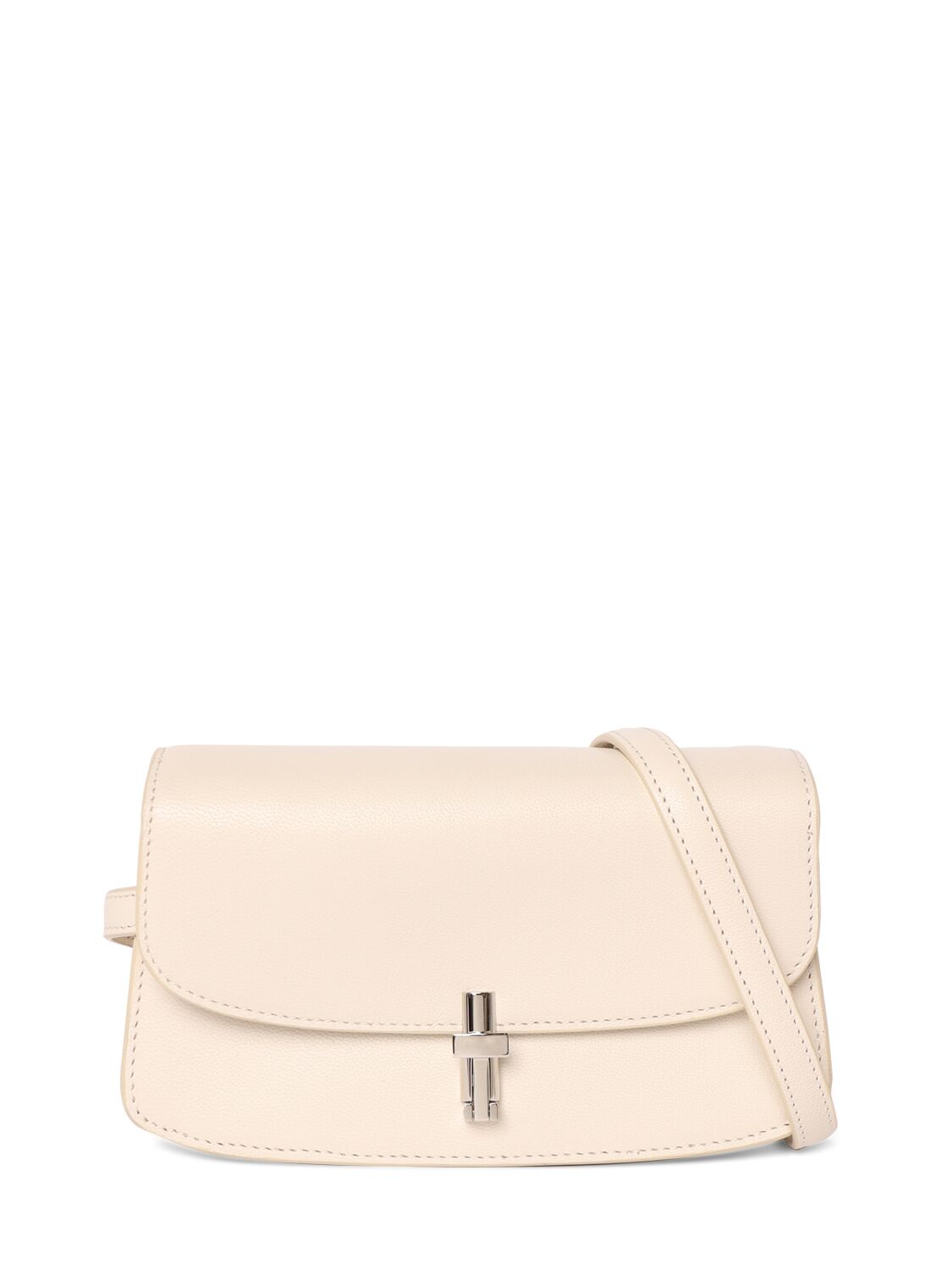 The Row E/w Sofia Shiny Leather Shoulder Bag In Ivory