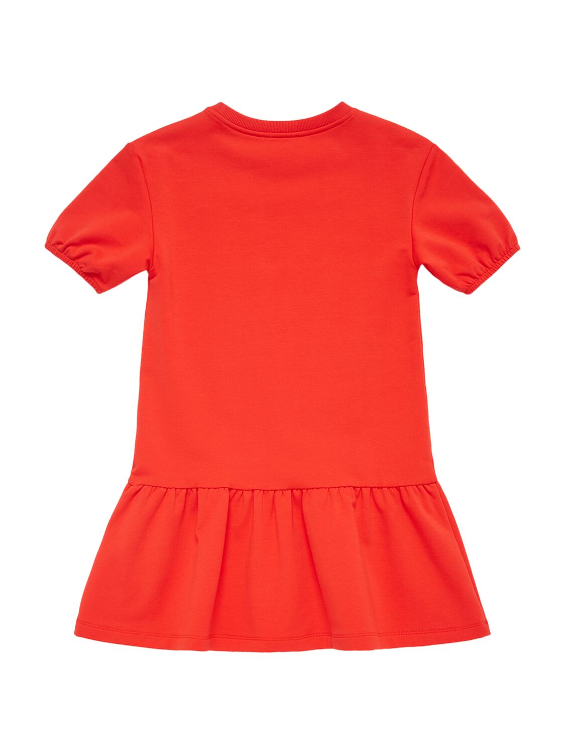 Shop Moschino Cotton Blend Sweat Dress In Red