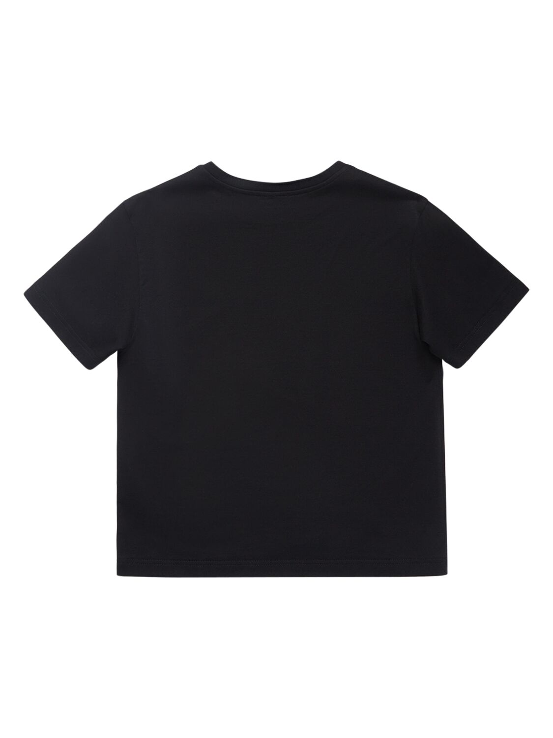 Shop Dolce & Gabbana Logo Printed Cotton Jersey T-shirt In Schwarz