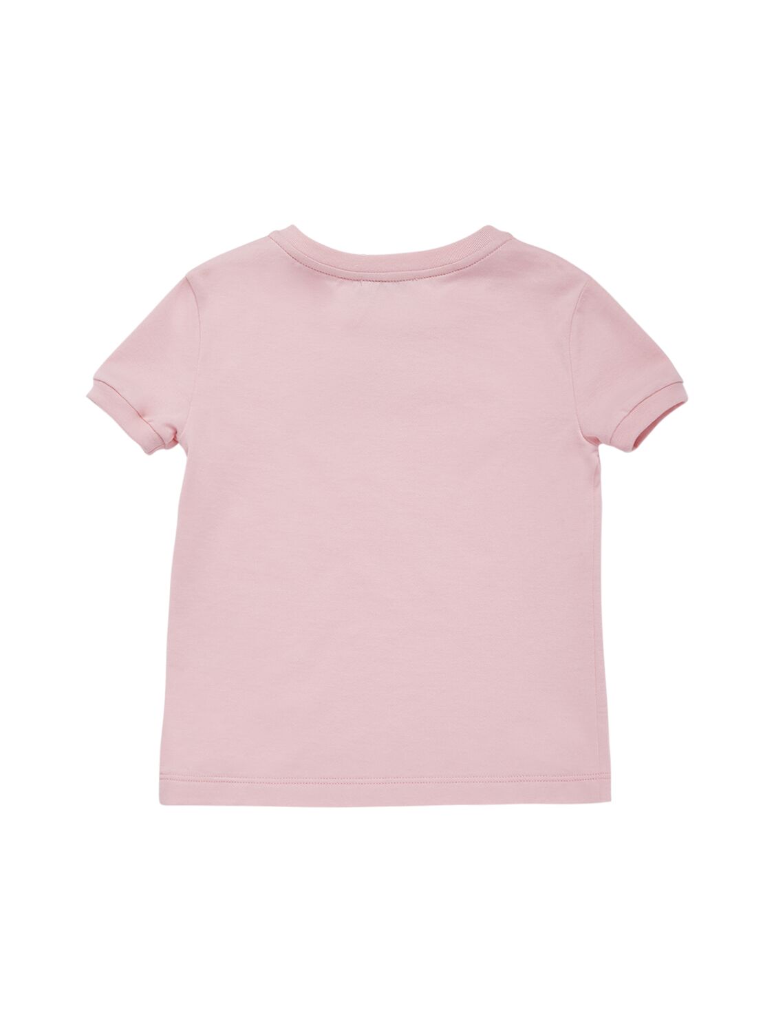 Shop Dolce & Gabbana Logo Patch Cotton T-shirt In Rosa