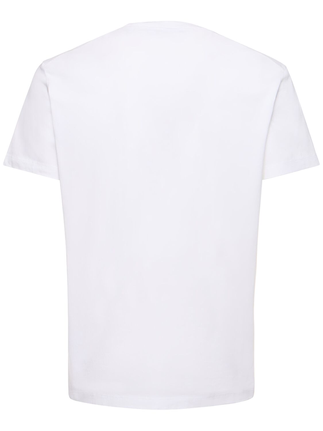 Shop Dsquared2 Logo Cotton Jersey T-shirt In Weiss