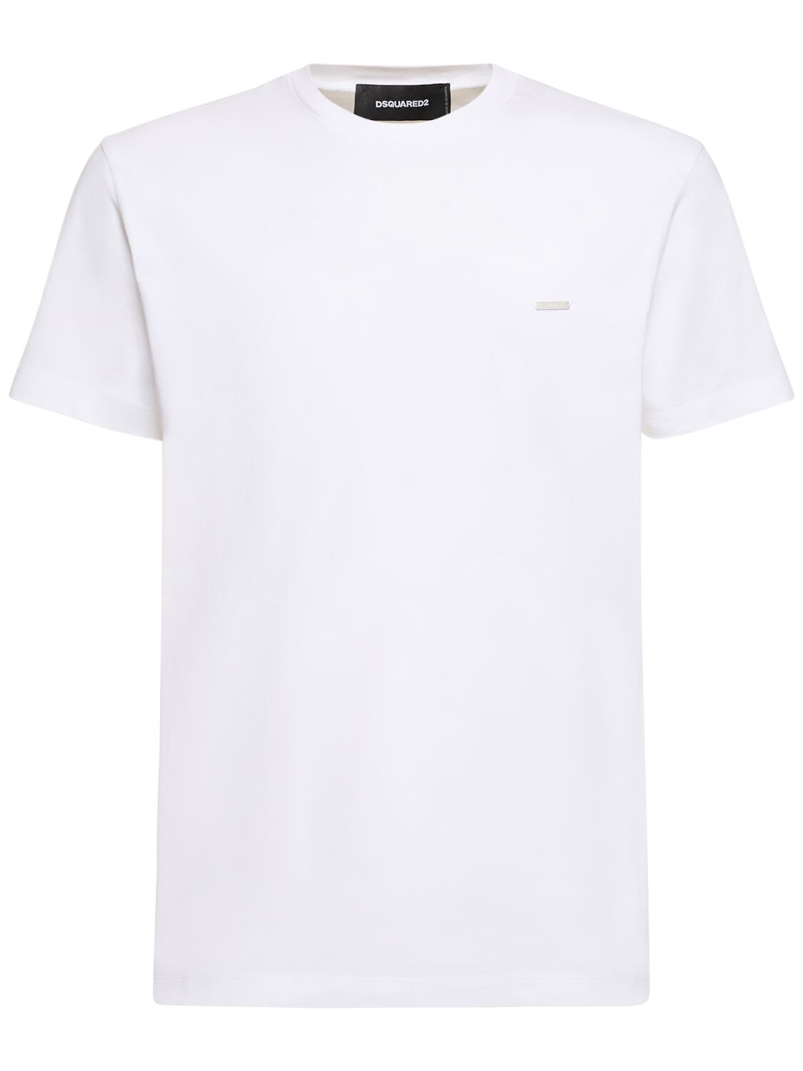 Dsquared2 T-shirt Aus Baumwolljersey Mit Logo In Weiss