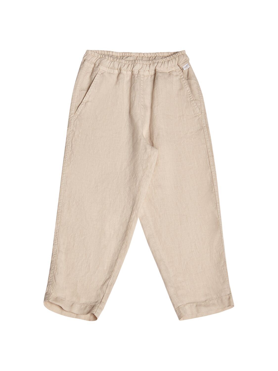 Il Gufo Kids' Linen Trousers In Beige