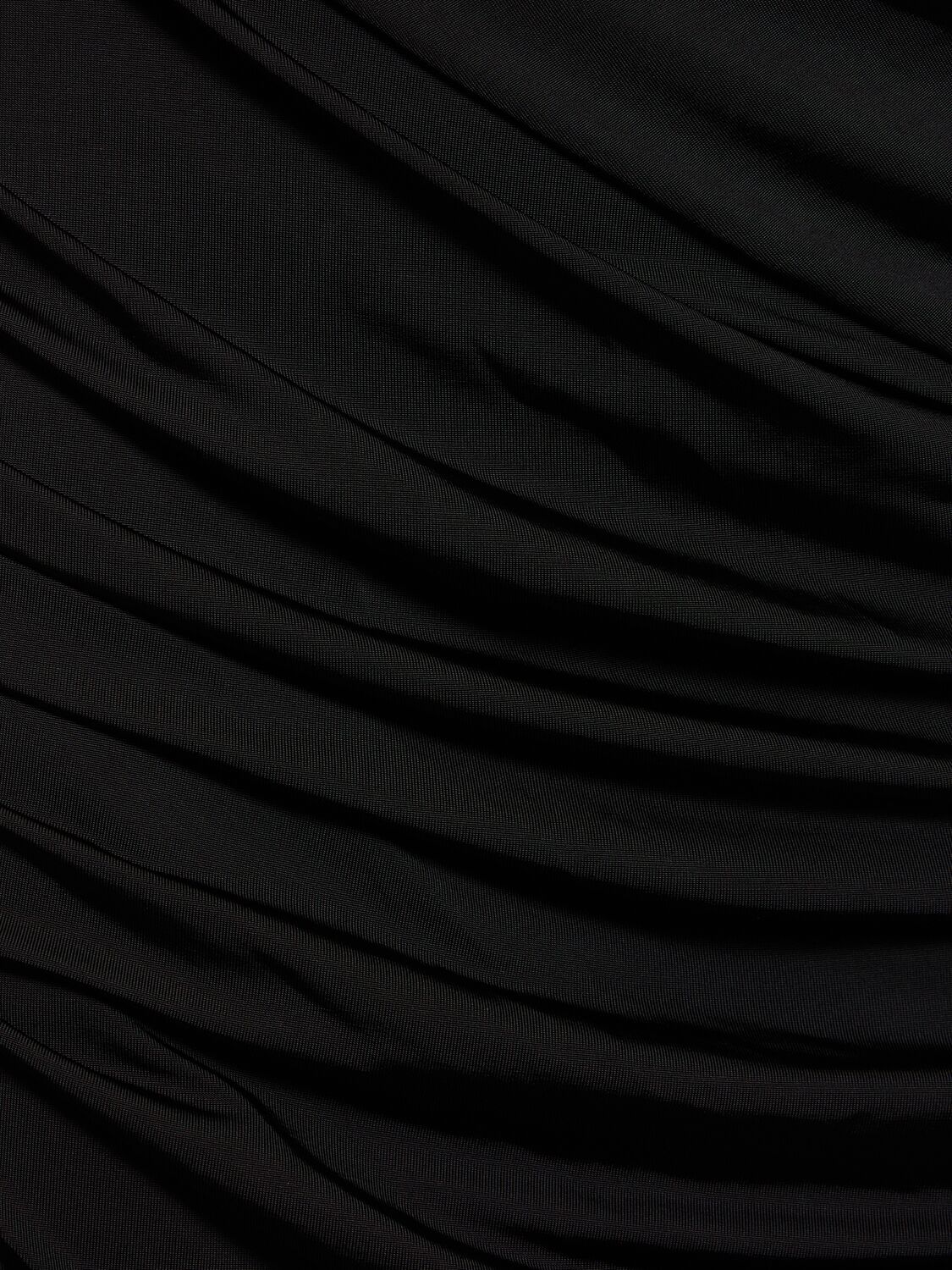 Shop Mugler Ruffled Tulle & Jersey Mini Dress In Black