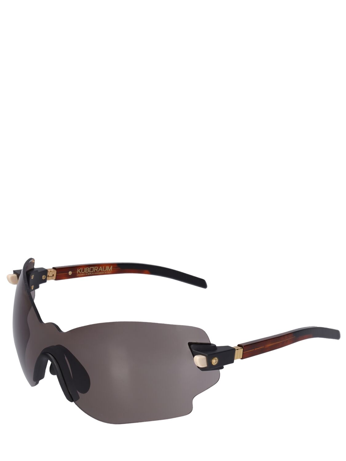 Shop Kuboraum Berlin E51 Mask Acetate Sunglasses In Black