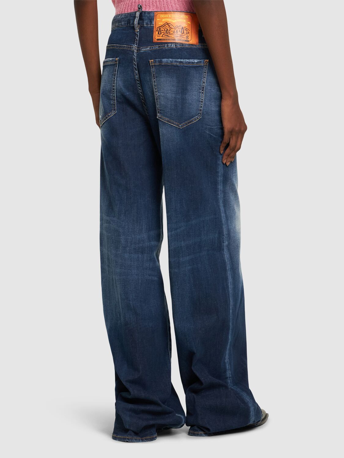 Shop Dsquared2 Traveller Midrise Denim Wide Jeans In Blue