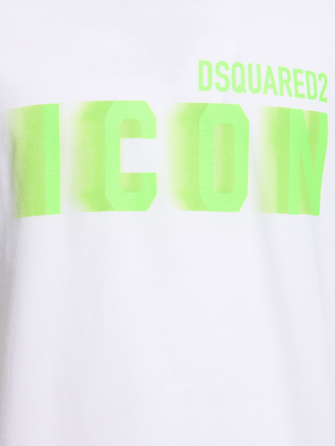 Shop Dsquared2 Icon Printed Cotton T-shirt In White,green