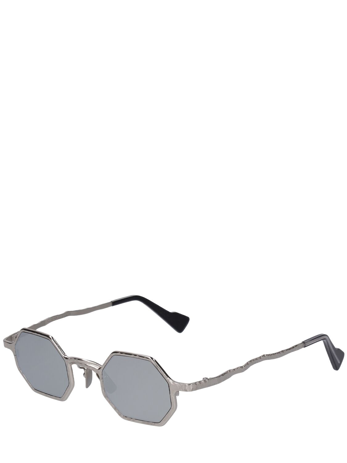 Shop Kuboraum Berlin Z19 Squared Metal Sunglasses In Silver