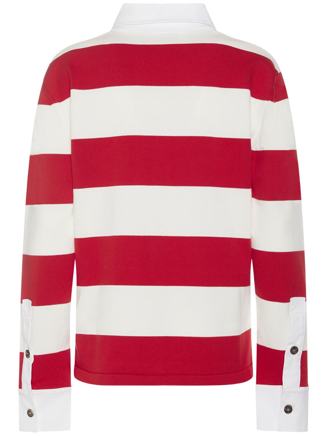 Shop Dsquared2 Striped Cotton Knit Polo In White,red