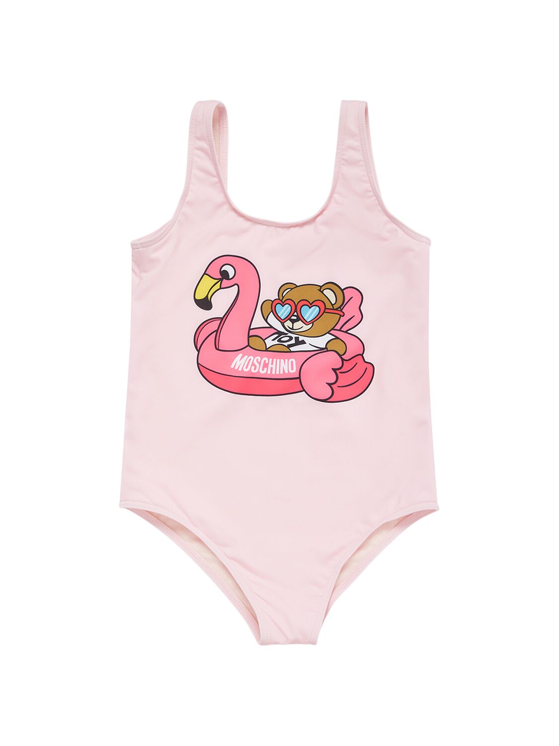 Moschino Kids' Lycra One Piece Swimsuit In Pink