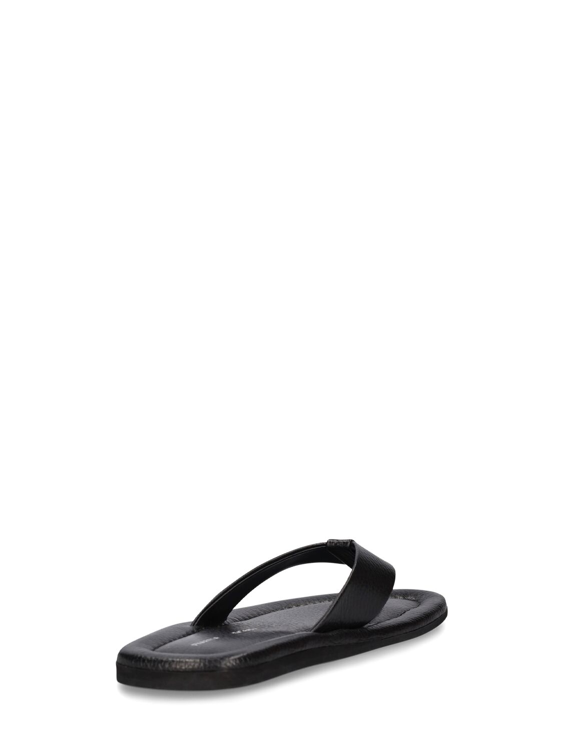Shop Proenza Schouler 5mm Cooper Leather Flip Flop Sandals In Black