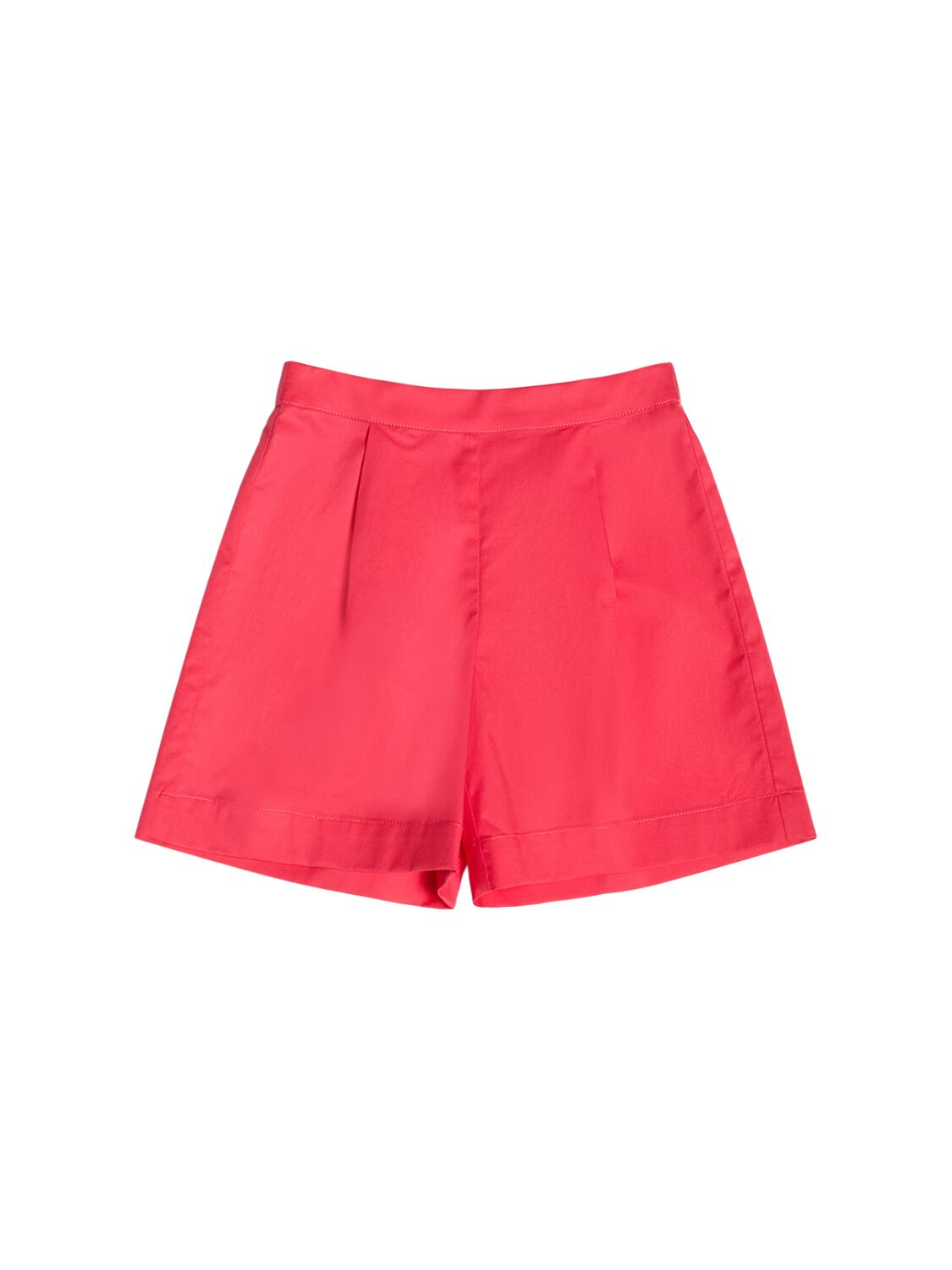 Shop Il Gufo Stretch Poplin Sleeveless Top & Shorts In Pink,fuchsia