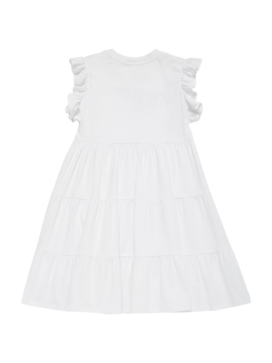 Shop Moschino Cotton Interlock Dress In White