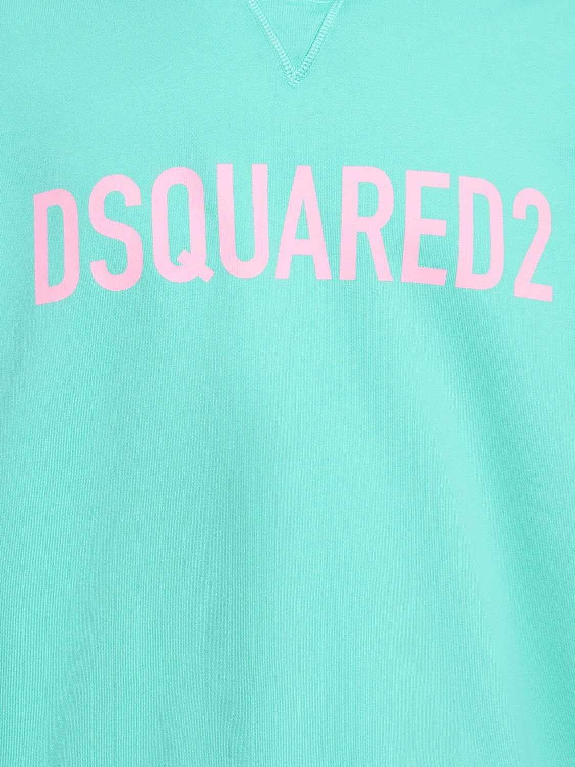 Shop Dsquared2 Logo Cool Fit Cotton Hoodie In Blassgrün