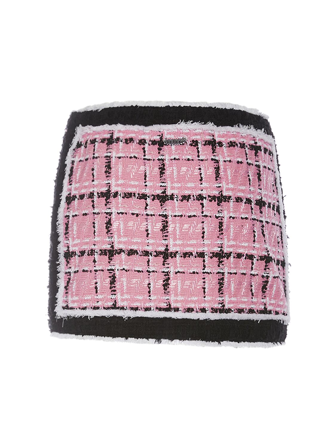 Shop Dsquared2 Bouclé Mini Skirt W/ Pockets In Pink,multi