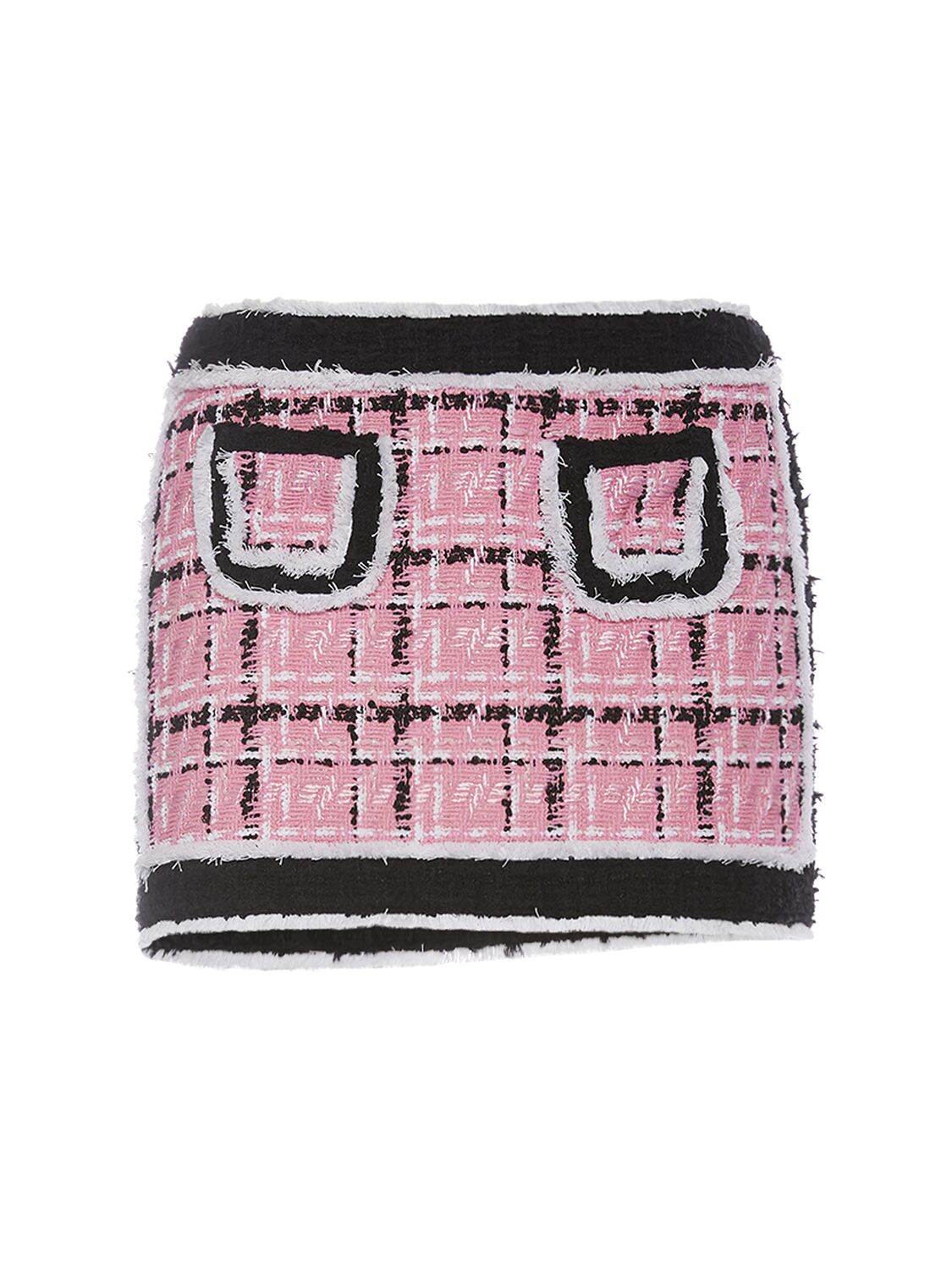 Dsquared2 Bouclé Mini Skirt W/ Pockets In Pink,multi