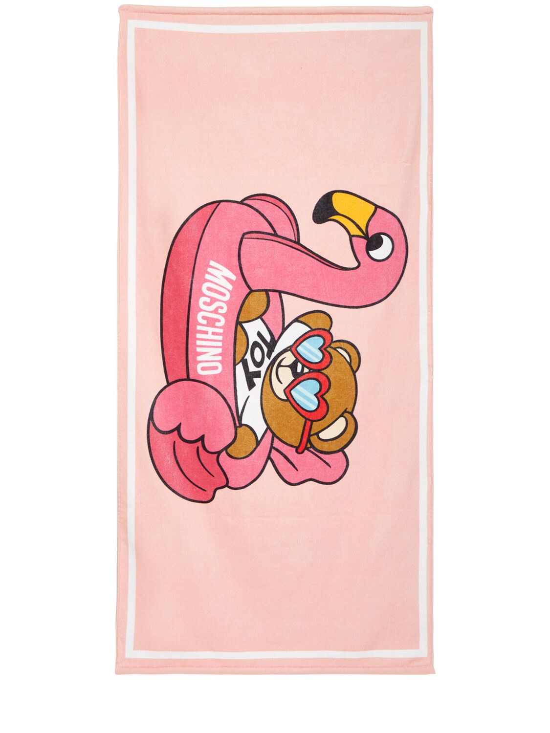 Moschino Kids' Cotton Terry Towel In Pink