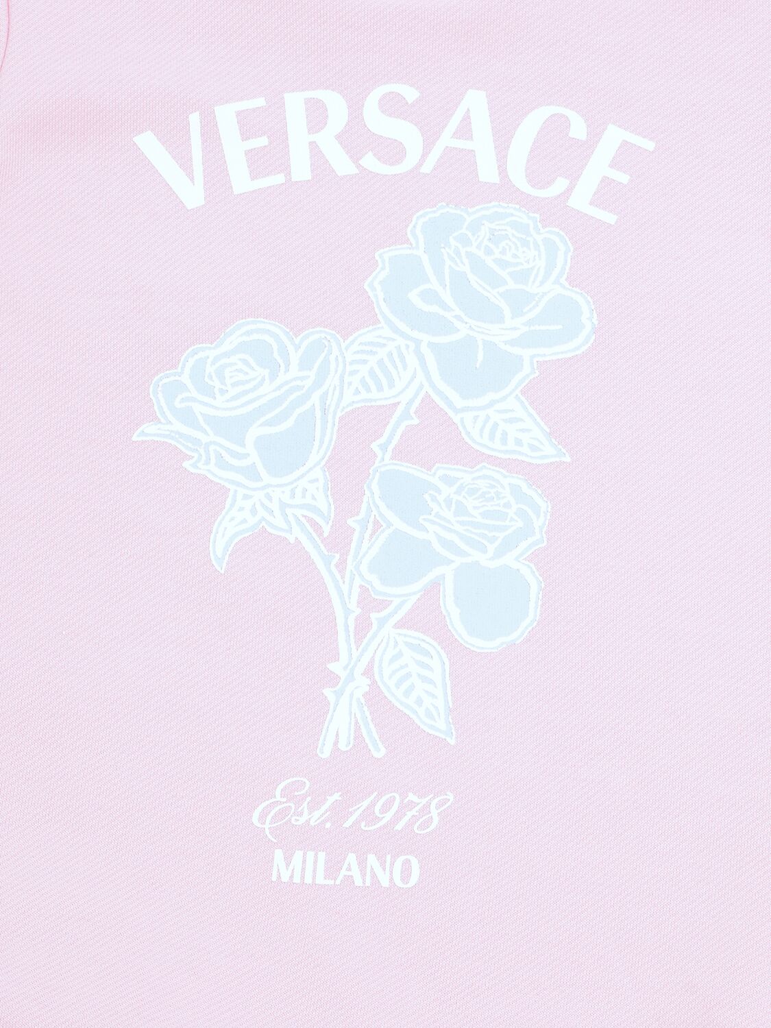 Shop Versace Cotton Sweat Dress W/ruffles In Pink