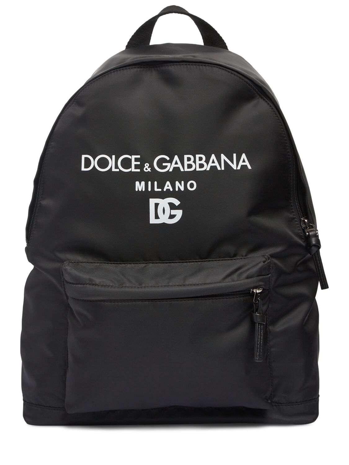 Dolce & Gabbana Kids' Rucksack Aus Nylon In Schwarz