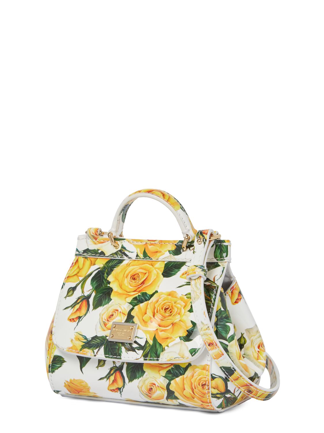 Shop Dolce & Gabbana Printed Patent Leather Bag In Bunt